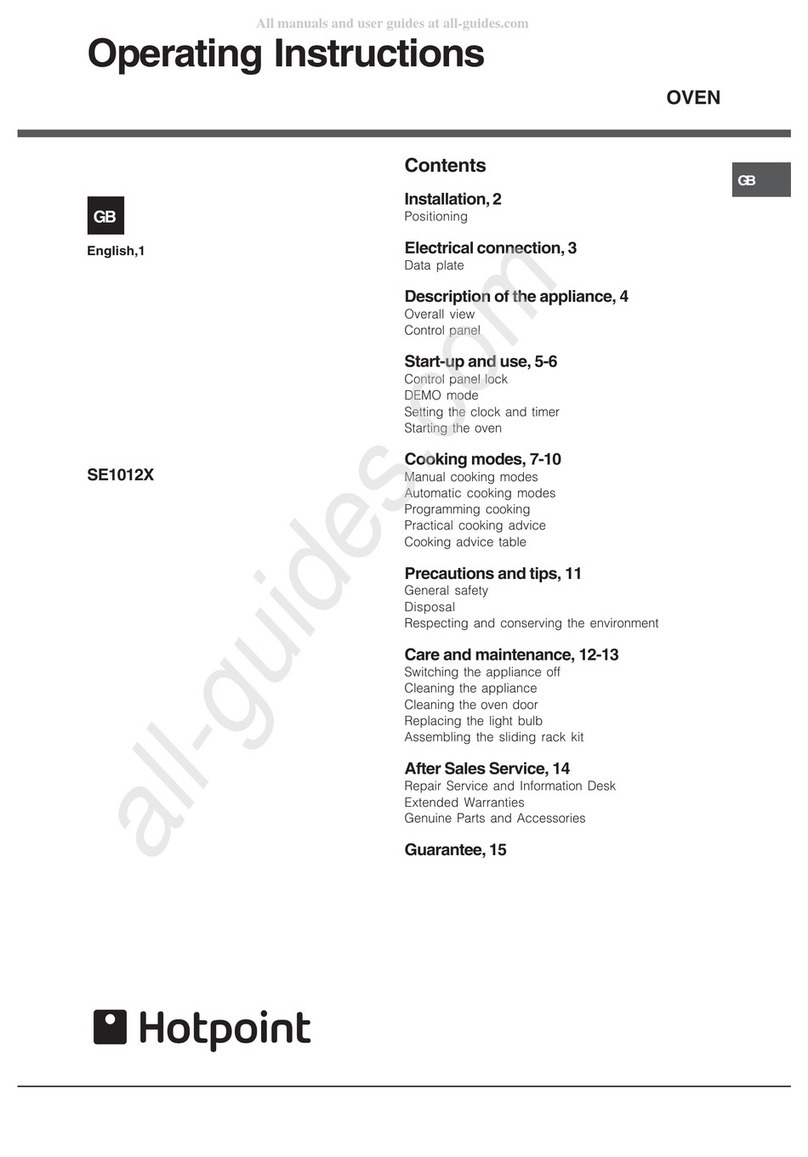 Hotpoint SE1012X User manual