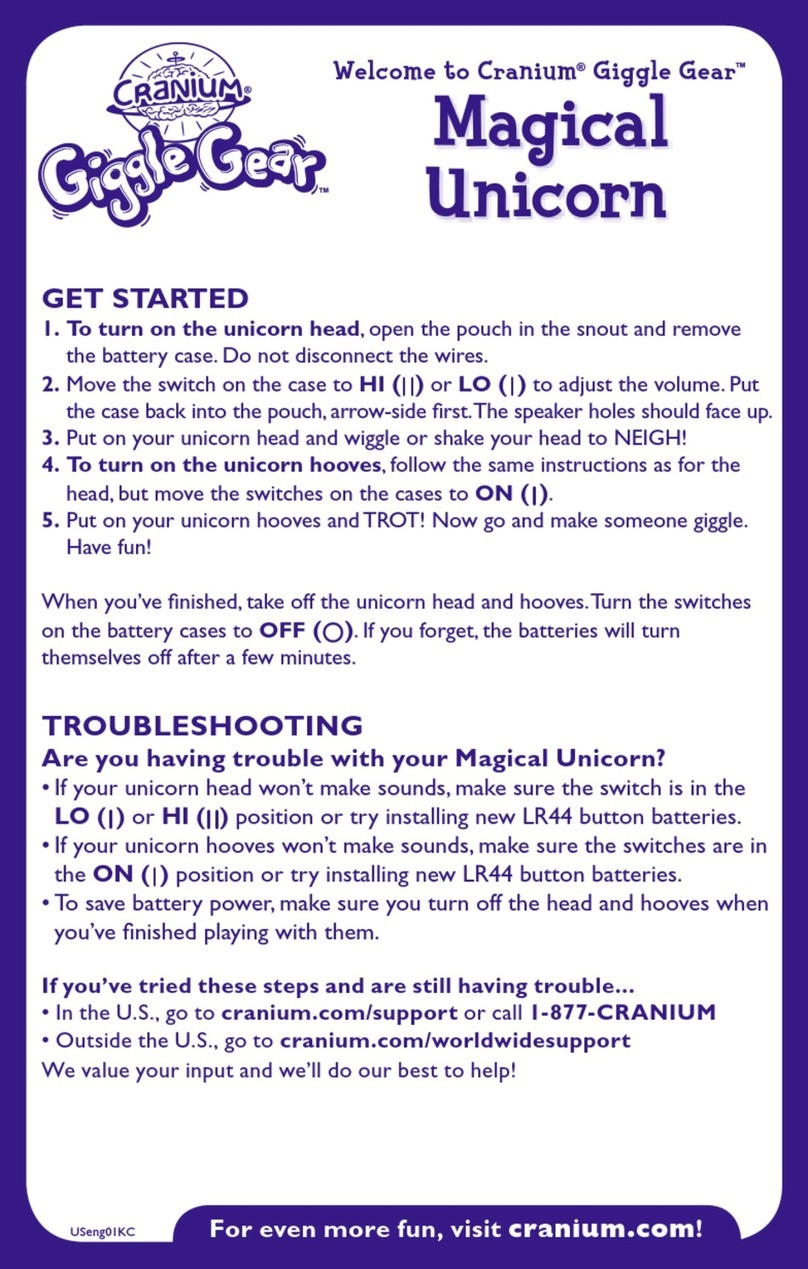 Cranium Magical Unicorn User manual