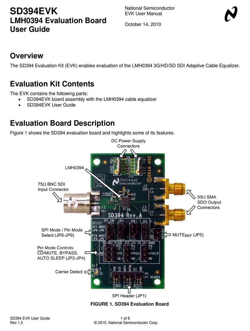 National Semiconductor SD394EVK user guide