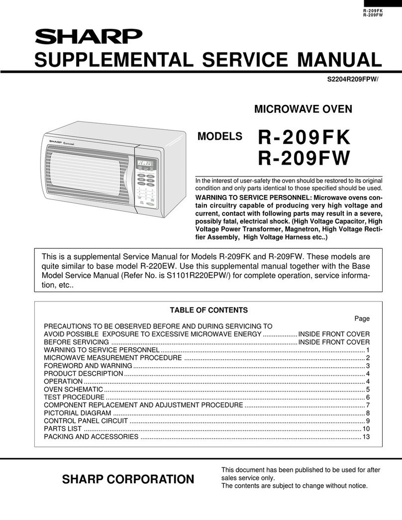 Sharp R-209FK User manual