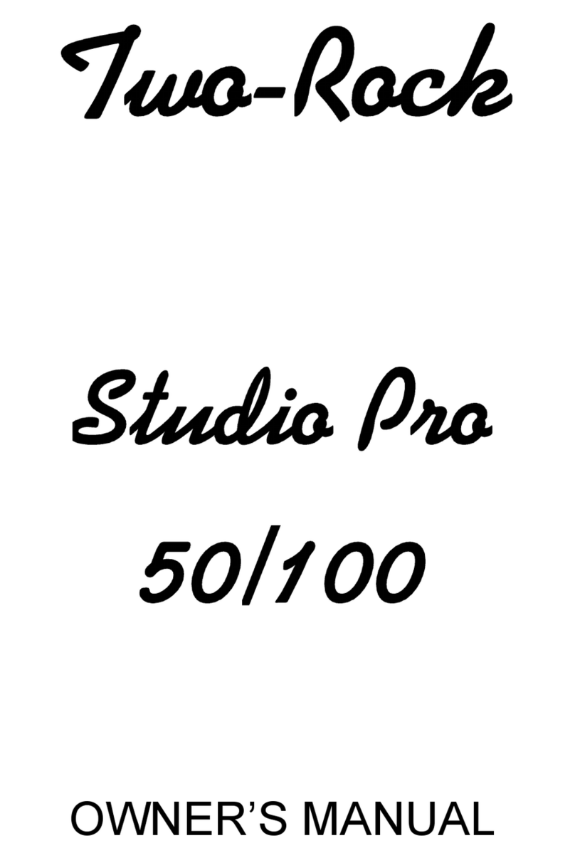 Premier Builders Guild Two-Rock Studio Pro 50 owner's manual