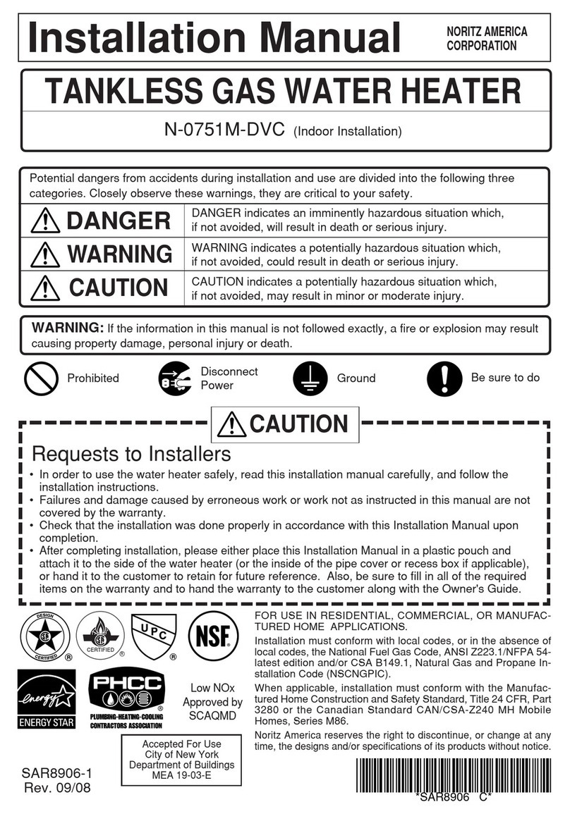 Noritz N-0751M-DVC installation manual