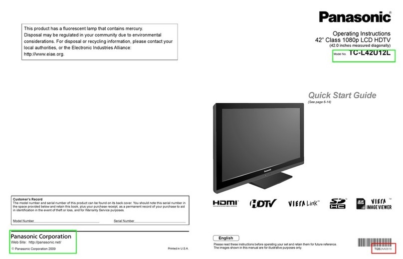 Panasonic TC-L42U12L User manual