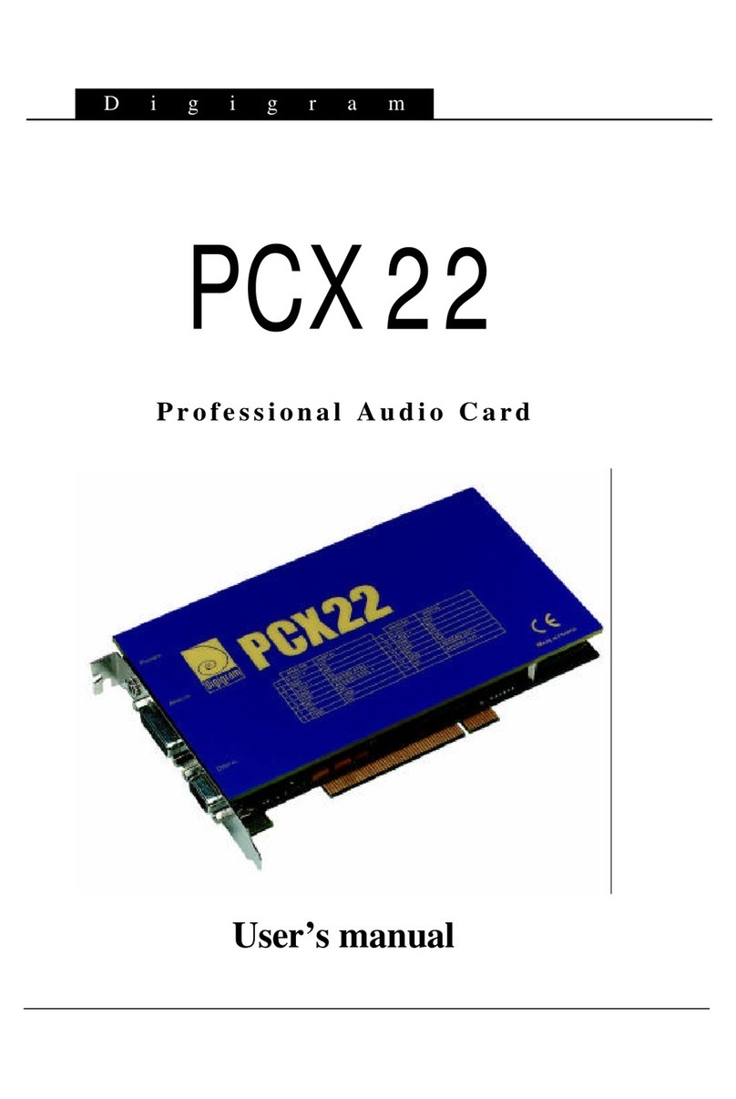 Digigram PCX 22 User manual