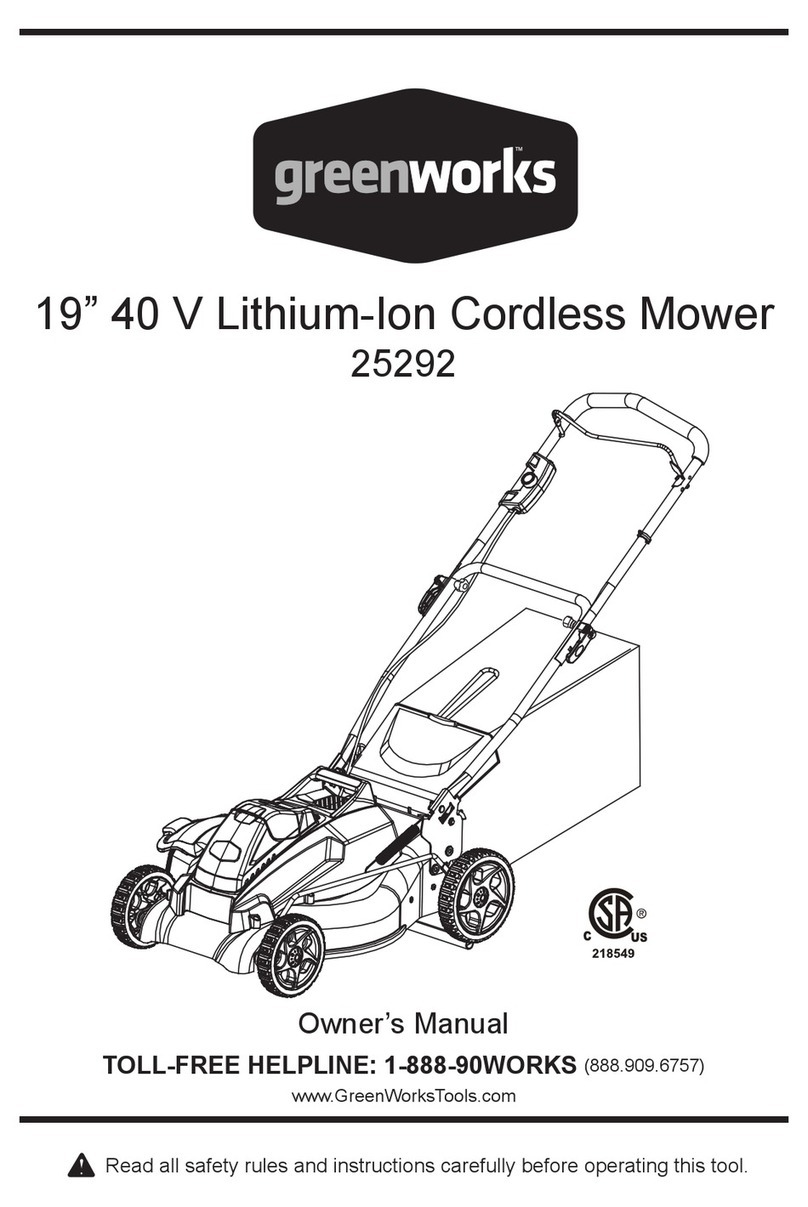 GreenWorks 25292 owner's manual