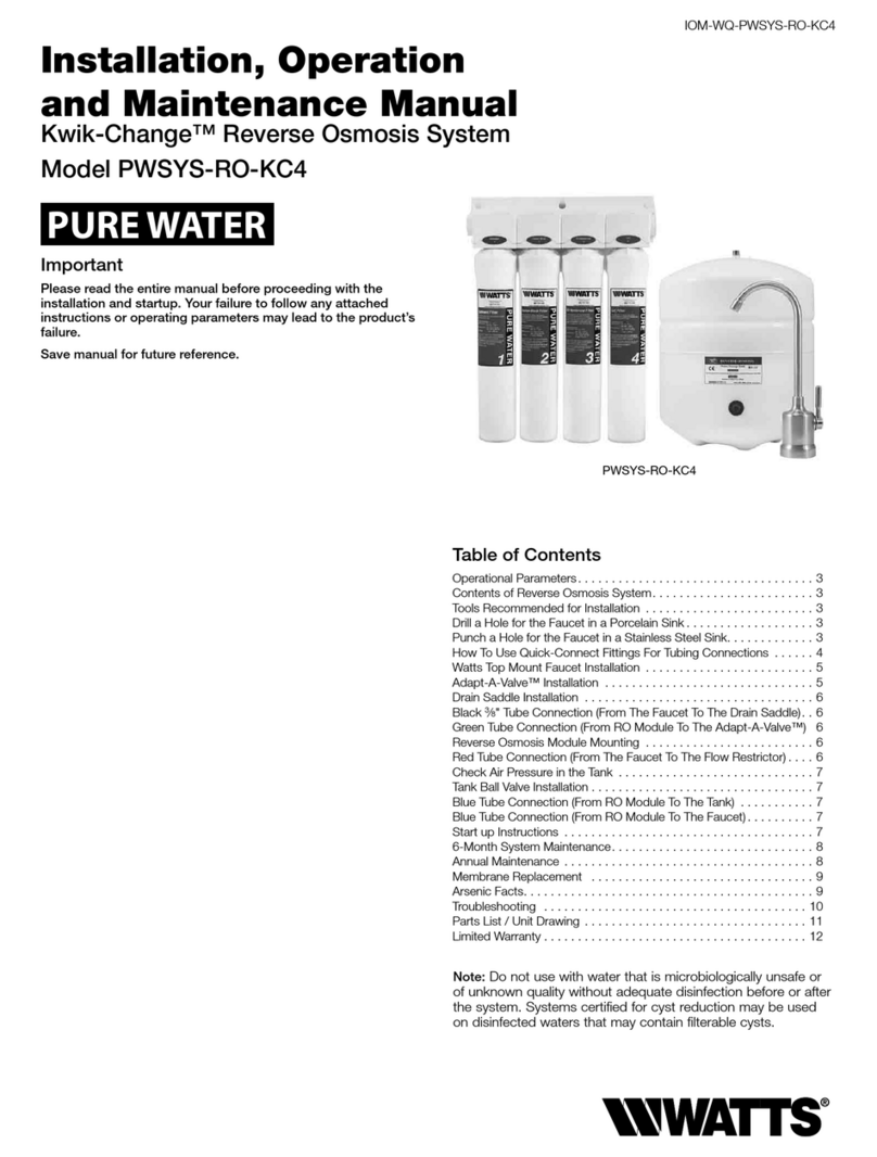 Watts PWSYS-RO-KC4 Kwik-Change User manual