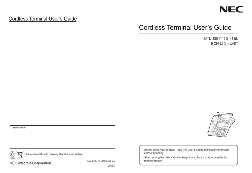 NEC DTL-12BT-1 series User manual