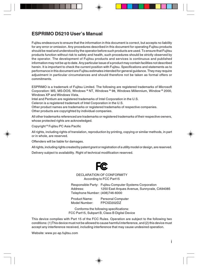 Fujitsu Esprimo D5210 user manual Fujitsu Esprimo D5210 user manual