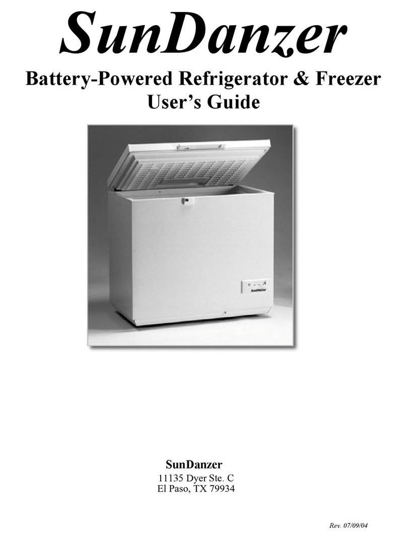 SunDanzer Battery-Powered Refrigerator & Freezer user guide