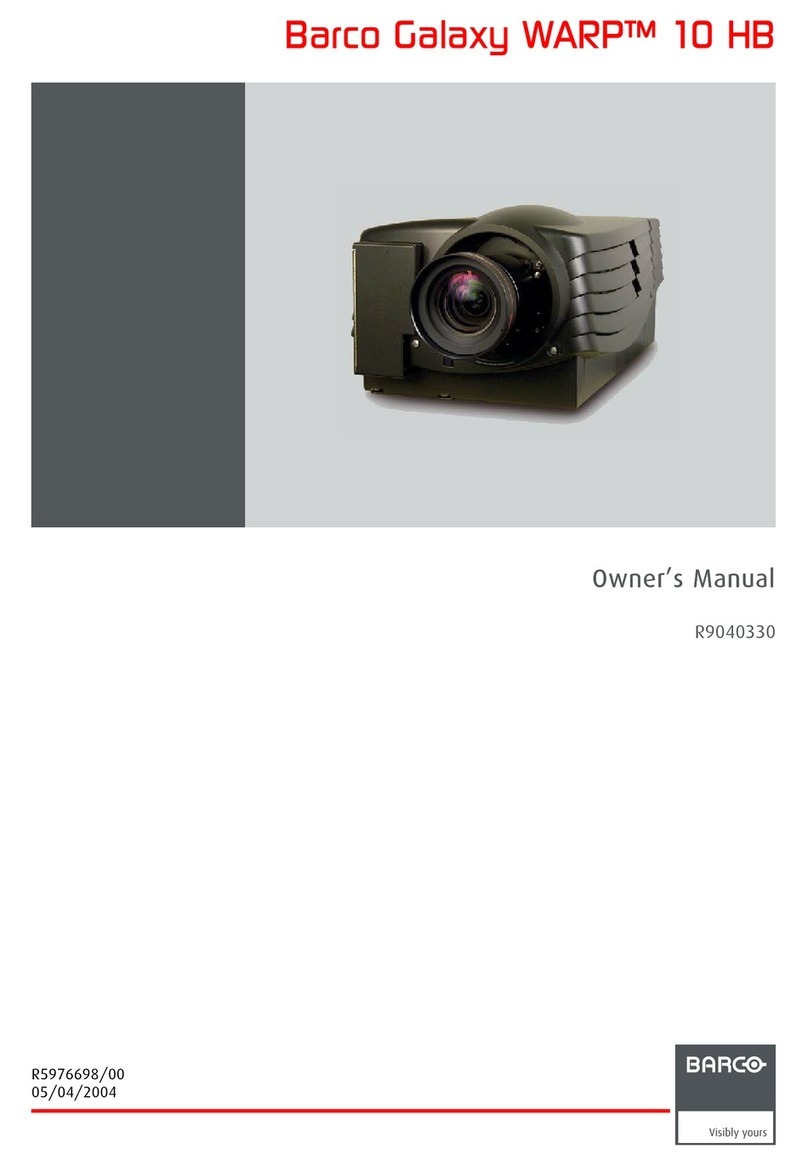 Barco Galaxy WARP 10 HB owner's manual