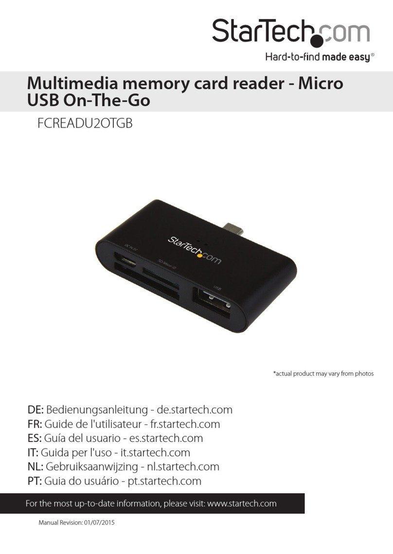 StarTech.com FCREADU2OTGB User manual StarTech.com FCREADU2OTGB User manual