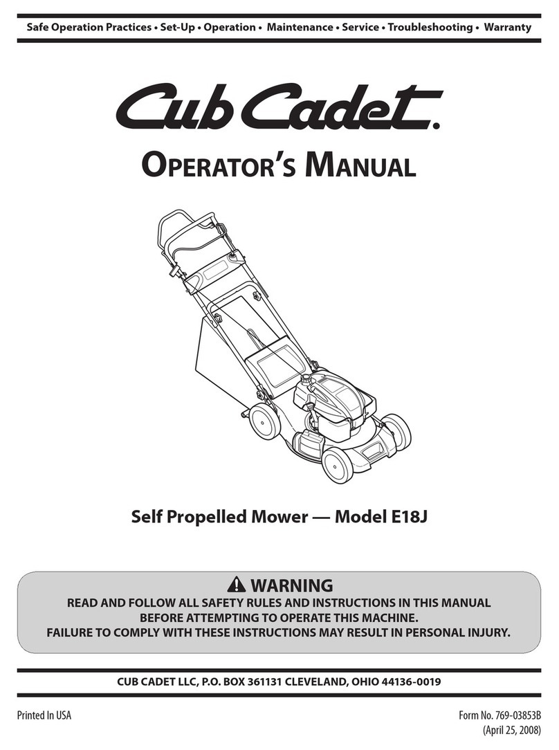 Cub Cadet E18J User manual Cub Cadet E18J User manual
