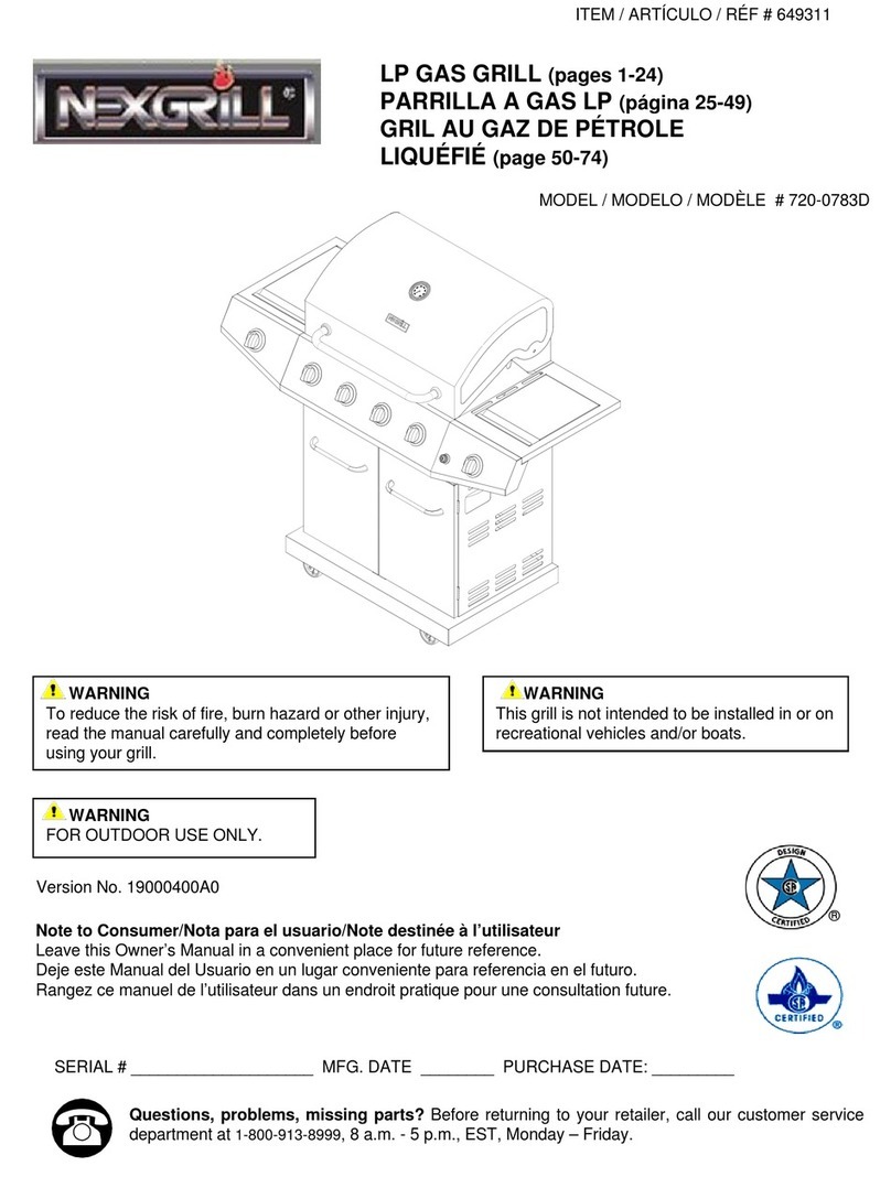 Nexgrill 720-0783D User manual Nexgrill 720-0783D User manual