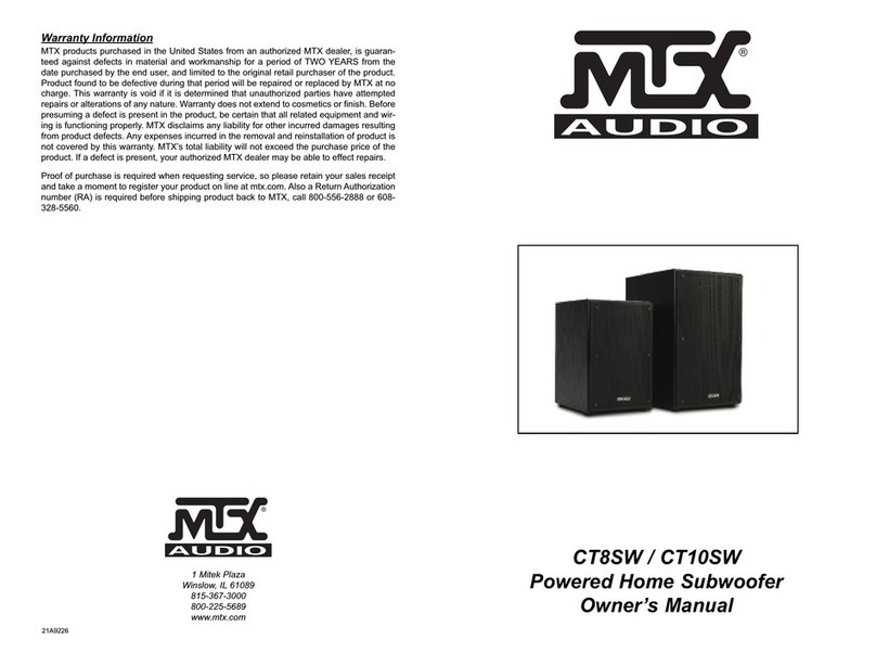 MTX CT8SW User manual