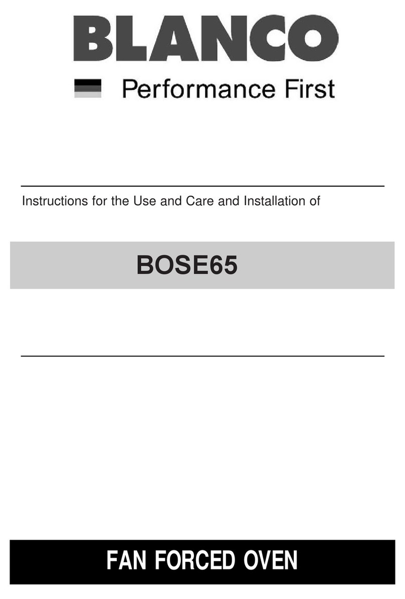 Blanco BOSE65 Instructions for the use and care and installation Blanco BOSE65 Instructions for the use and care and installation