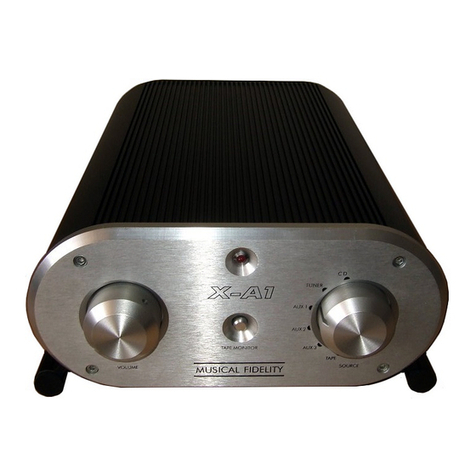 Musical Fidelity X-A1 Instructioms for use