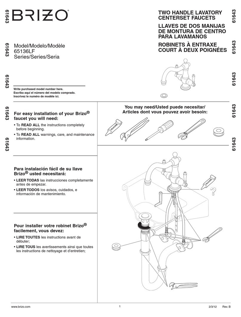 Brizo 65136LF Series User manual