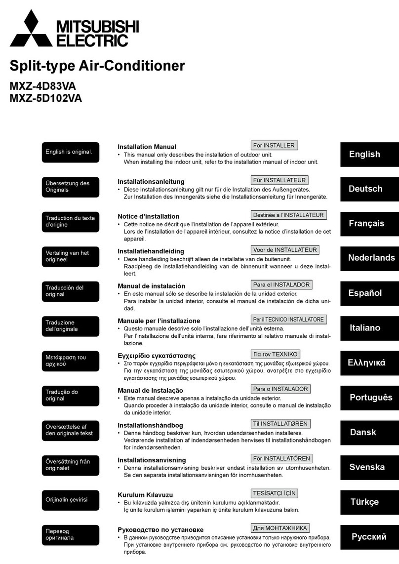 Mitsubishi MXZ-4D83VA User manual