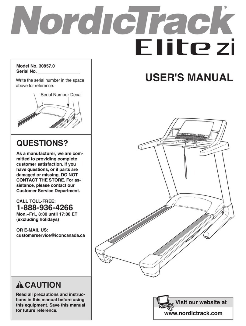 NordicTrack Elite zi user manual