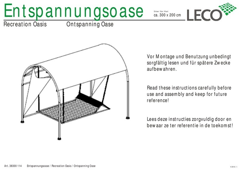 leco Recreation Oasis Assembly instruction