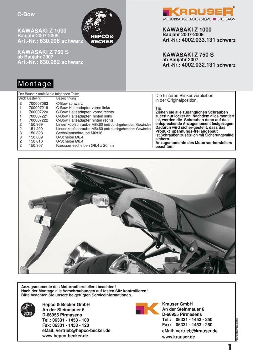 hepco & becker 630.296 Installation guide hepco & becker 630.296 Installation guide