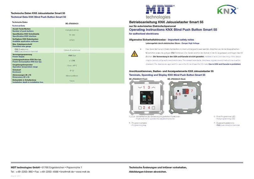 MDT Technologies BE-JTA5504.01 User manual