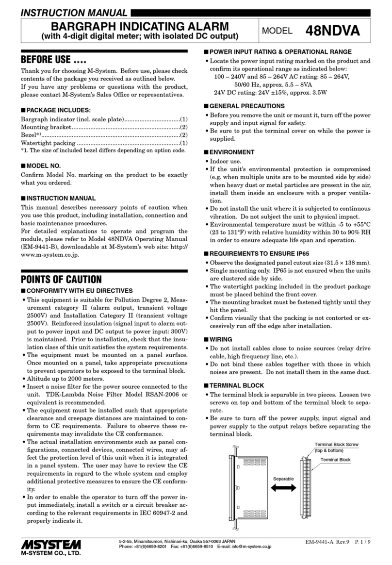 M-system 48NDVA User manual