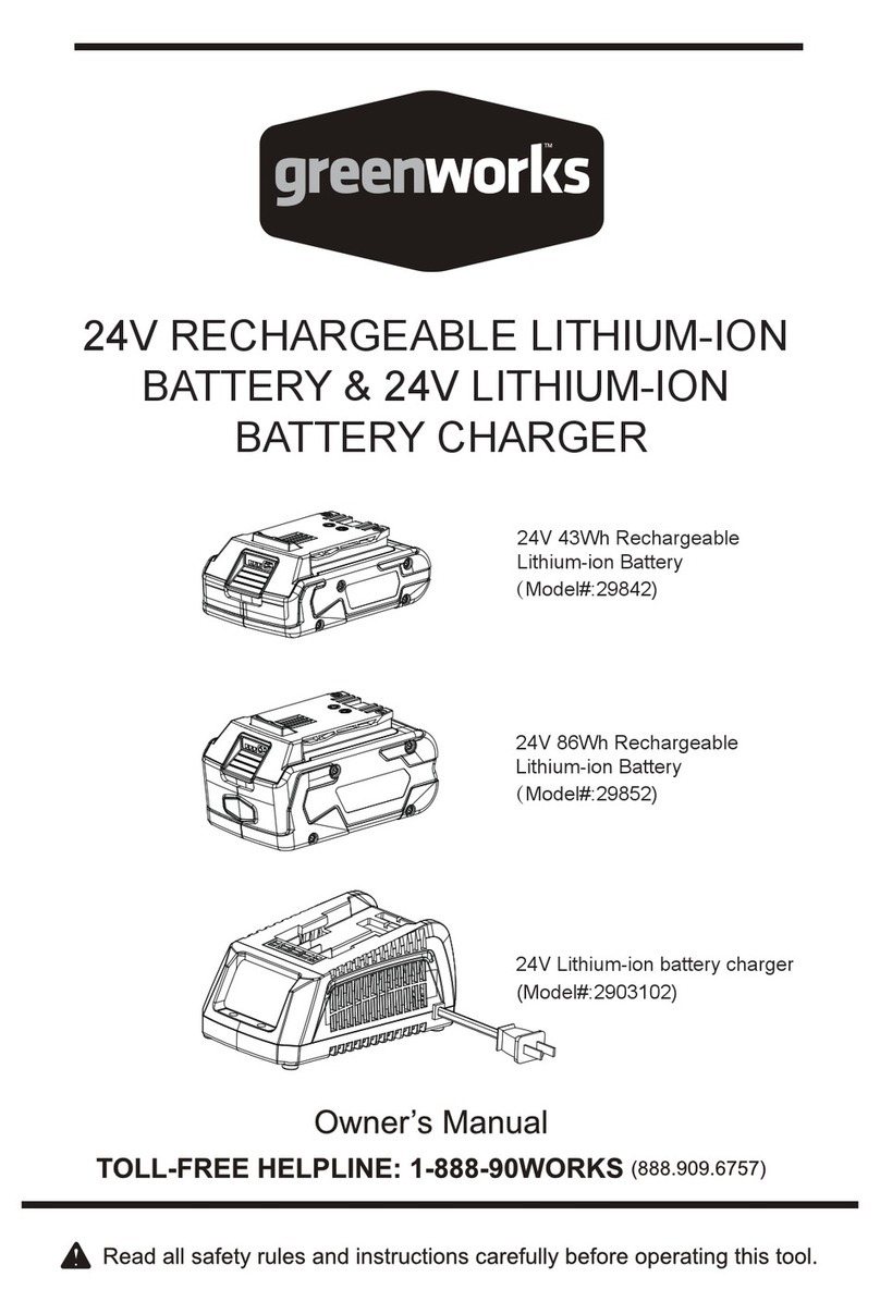 GreenWorks 29842 owner's manual