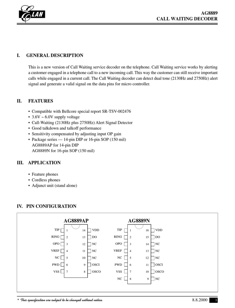 Elan AG8889 manual