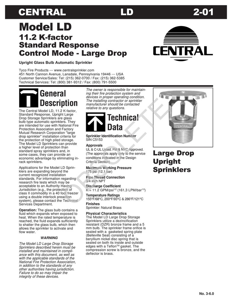 Tyco Fire Product CENTRAL LD instruction manual
