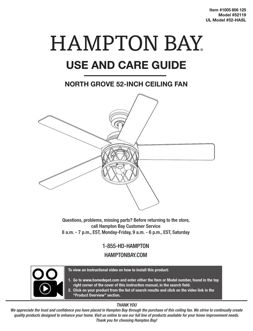 HAMPTON BAY 52119 User manual