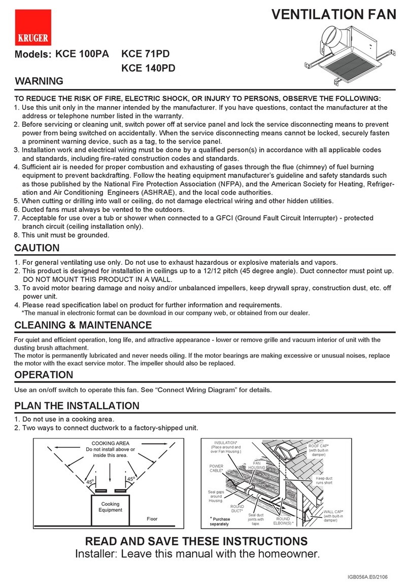 Kruger KCE 100PA quick start guide