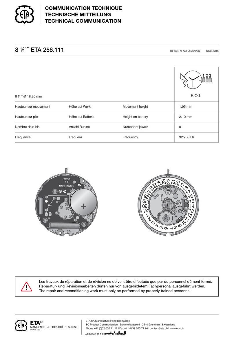 Swatch ETA 256.111 Technical Communication