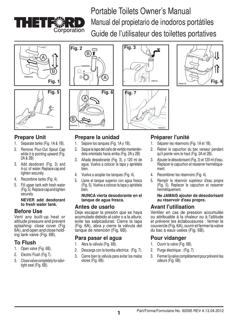 Thetford Porta Potti 565e User manual