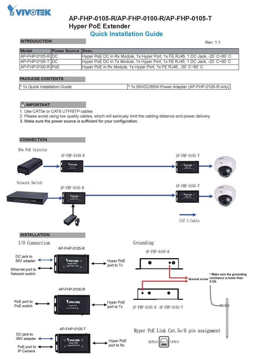 Vivotek AP-FHP-0105-R User manual