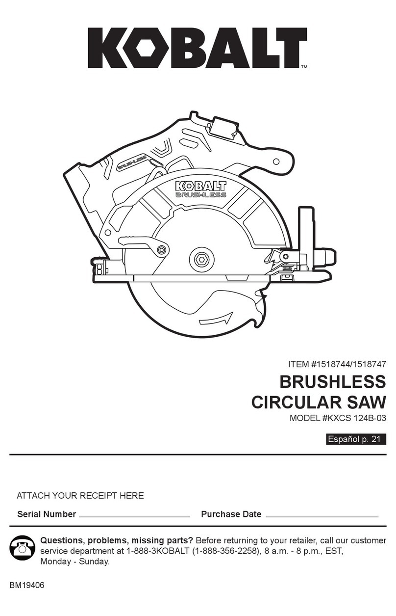 Kobalt KXCS 124B-03 User manual