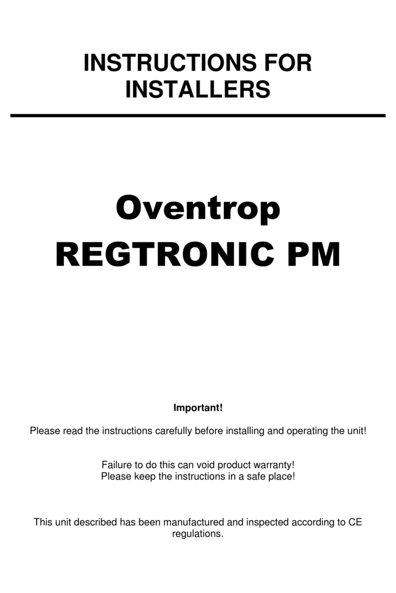 oventrop REGTRONIC PM Instructions for installers oventrop REGTRONIC PM Instructions for installers