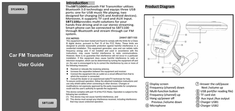 Sylvania SBT1100 user guide