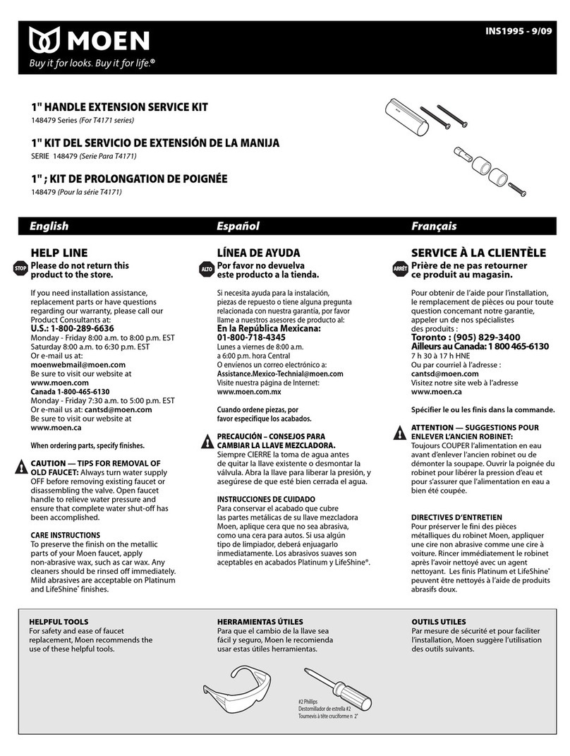 Moen 148479 Series quick start guide