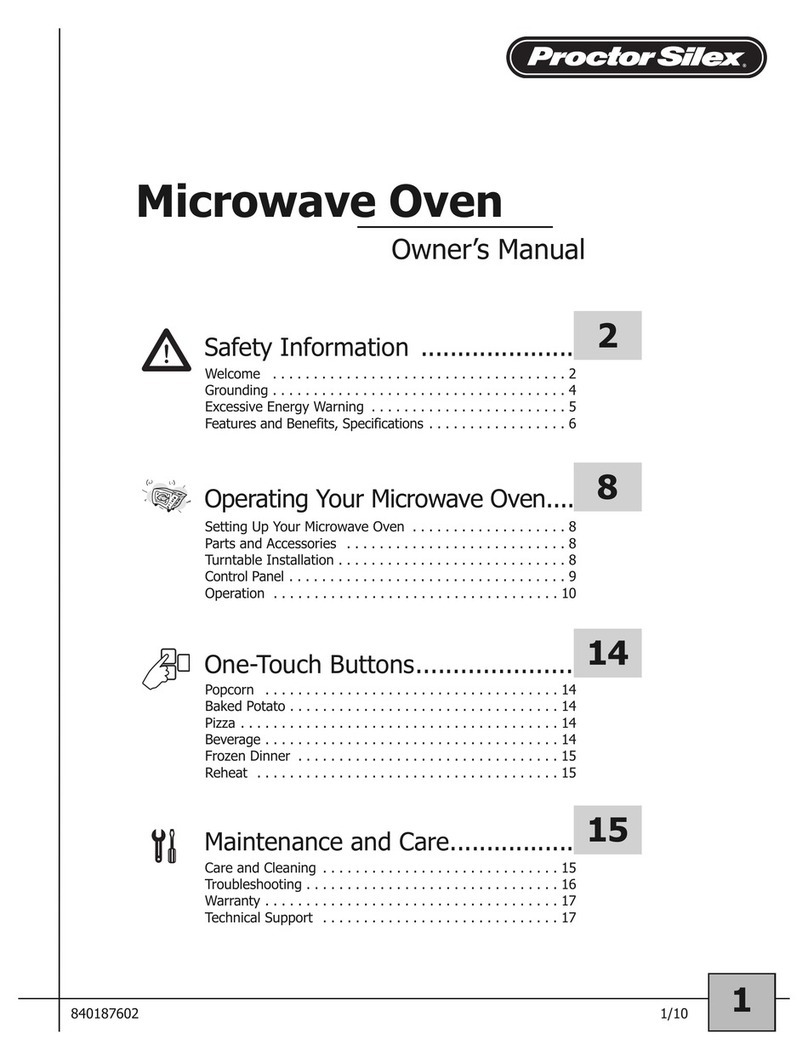 Proctor-Silex 87416 owner's manual
