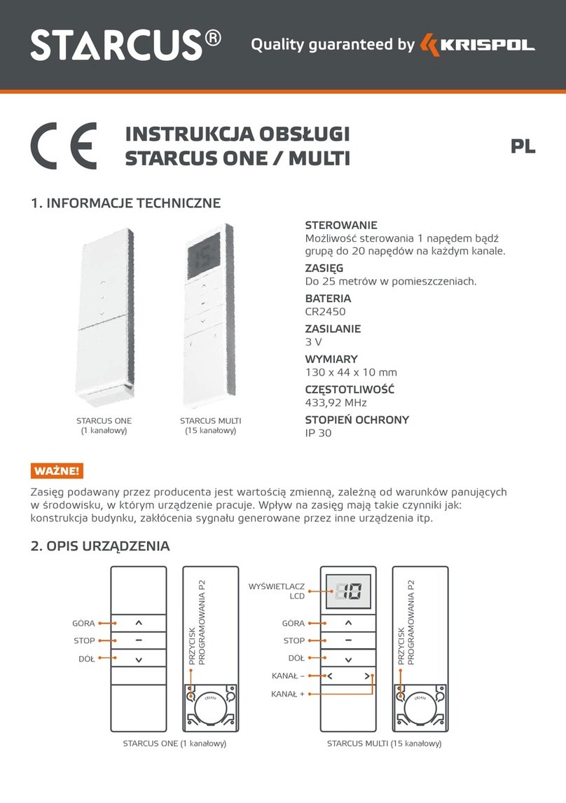 krispol STARCUS ONE operating instructions