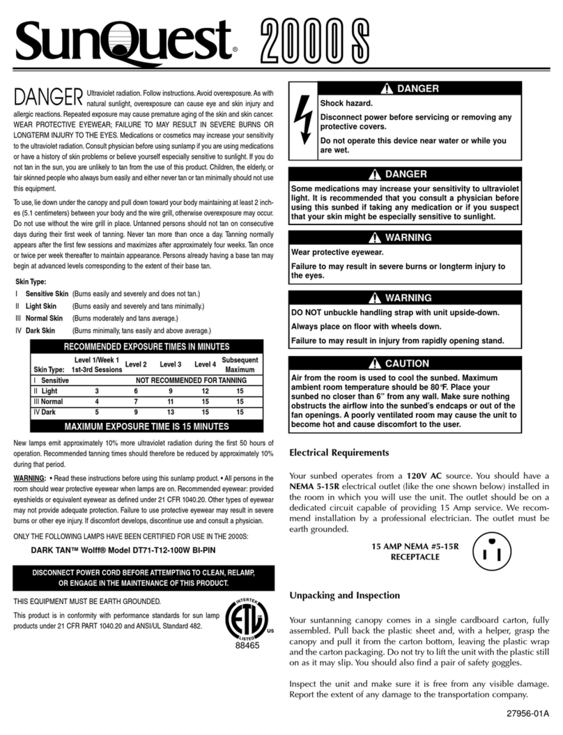 Sunquest 2000S quick start guide