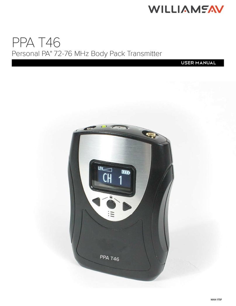 Williams AV PPA T46 user manual Williams AV PPA T46 user manual