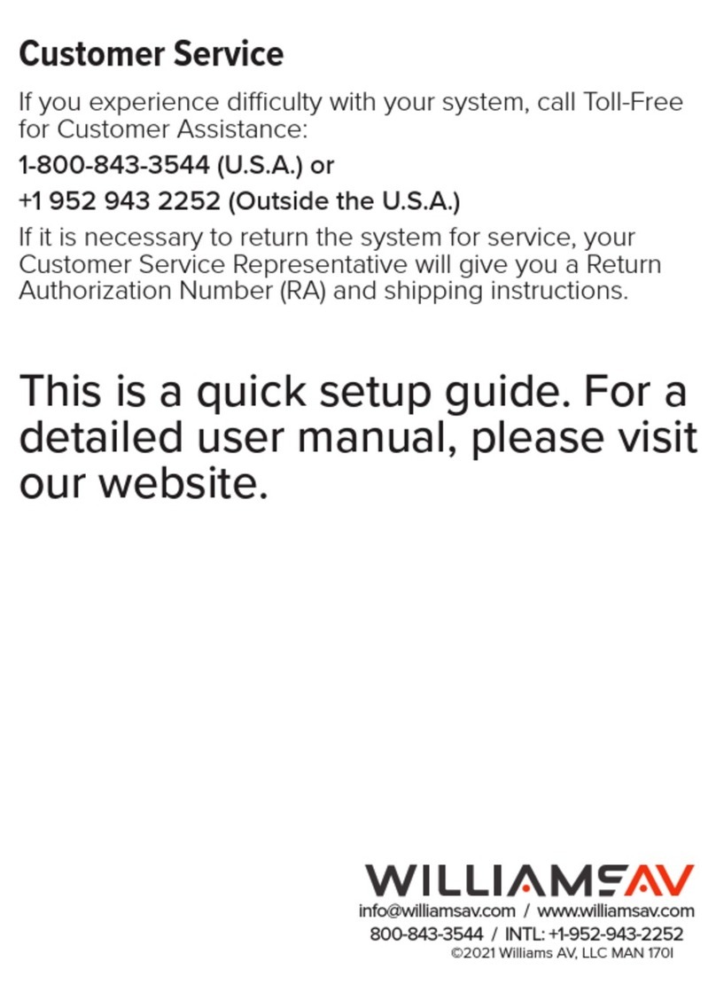 Williams AV PPA T46 quick start guide
