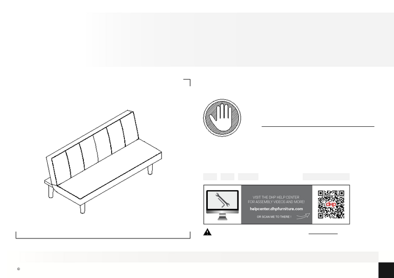 Dorel Home Products Futon 2406019 Assembly instructions