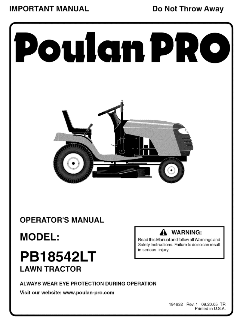 Poulan Pro PB 18542 LT Operator's manual