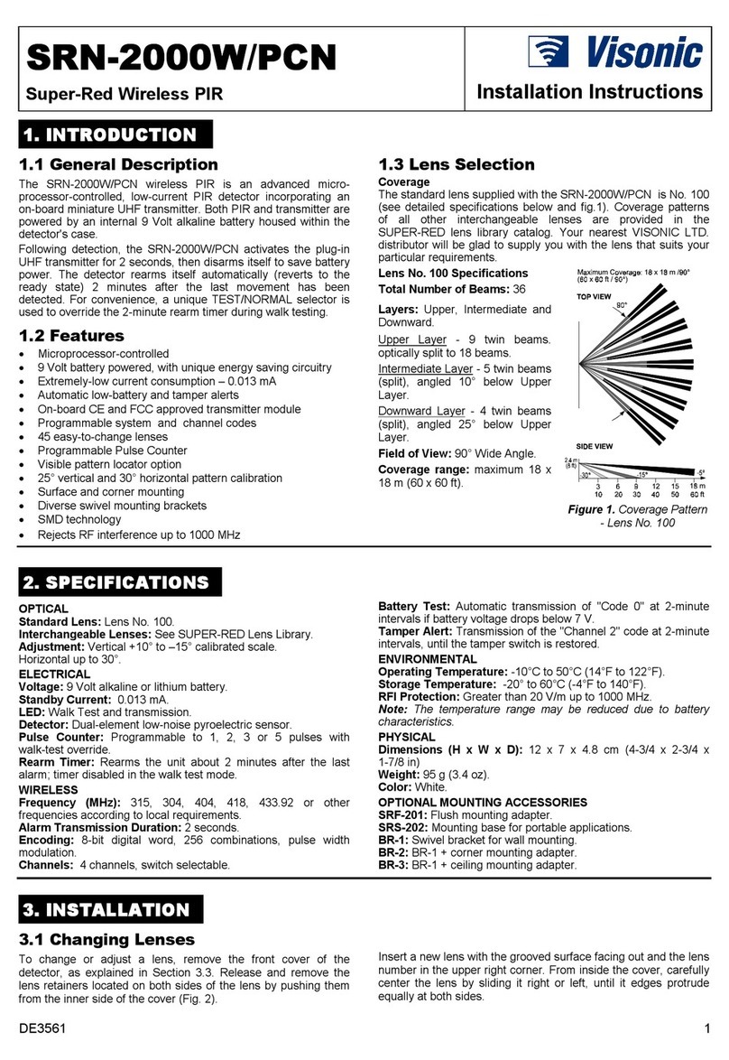 Visonic SRN-2000W/PCN User manual