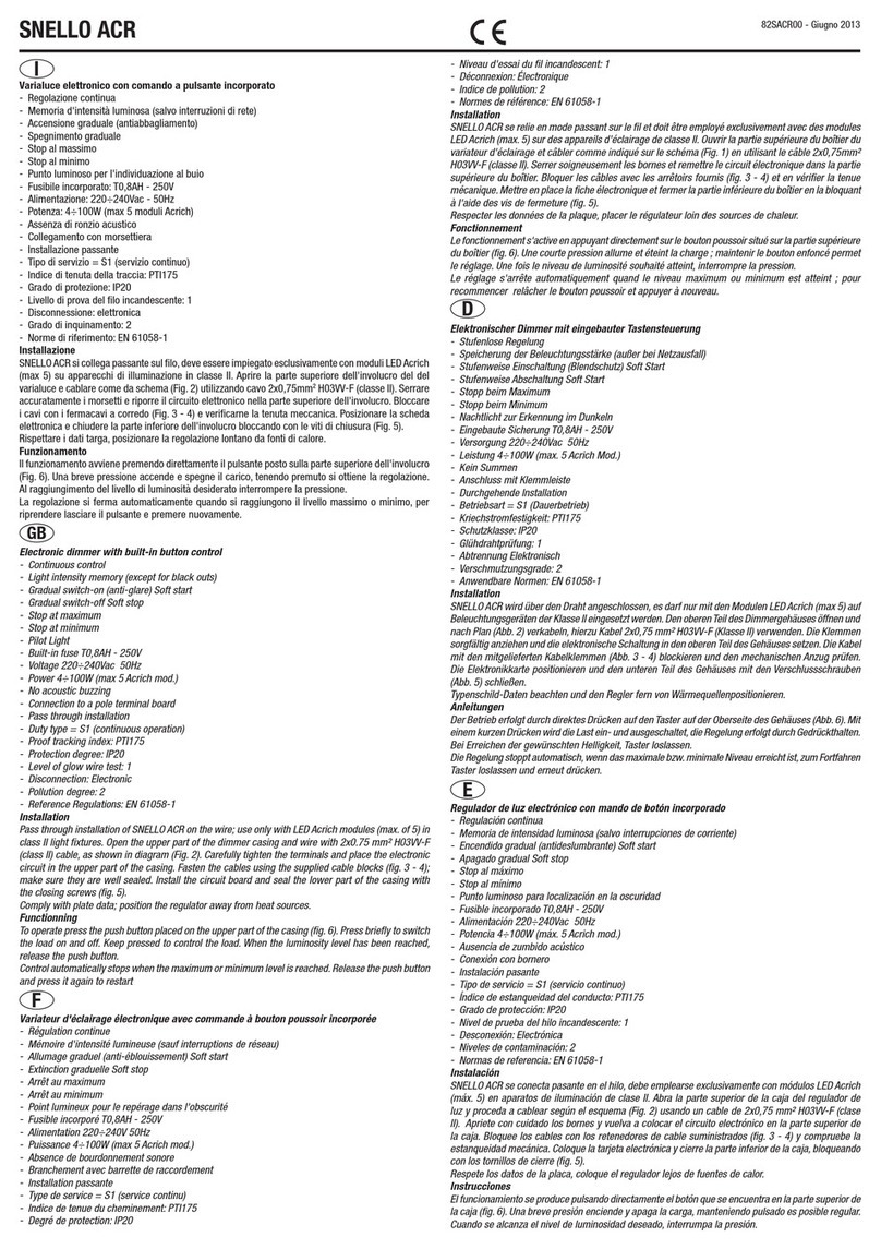 RELCO SNELLO ACR RL7180 User manual