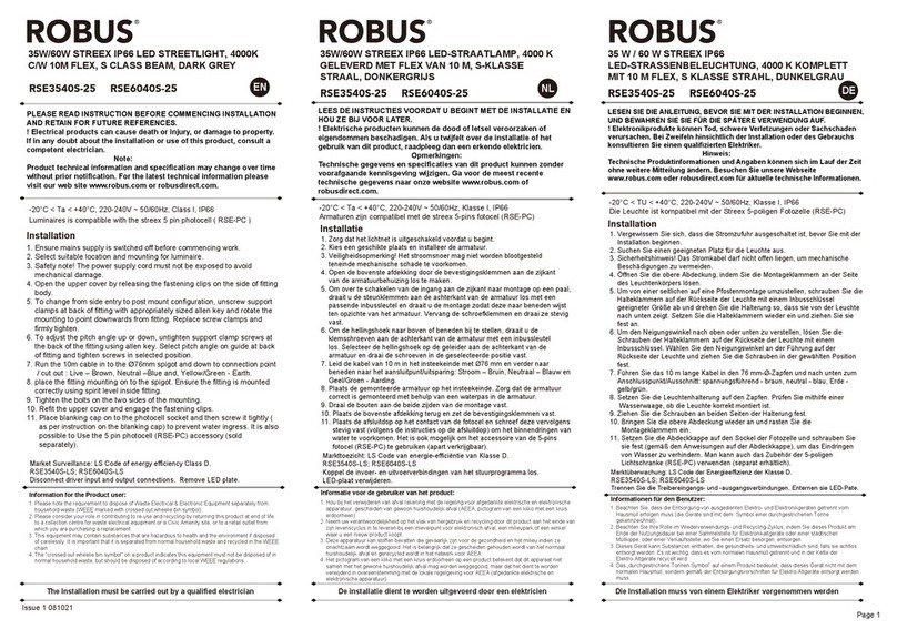Robus RSE3540S-25 User manual