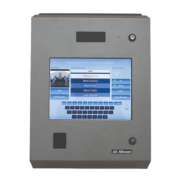 Mircom TX3-TOUCH-S15B-WR User manual